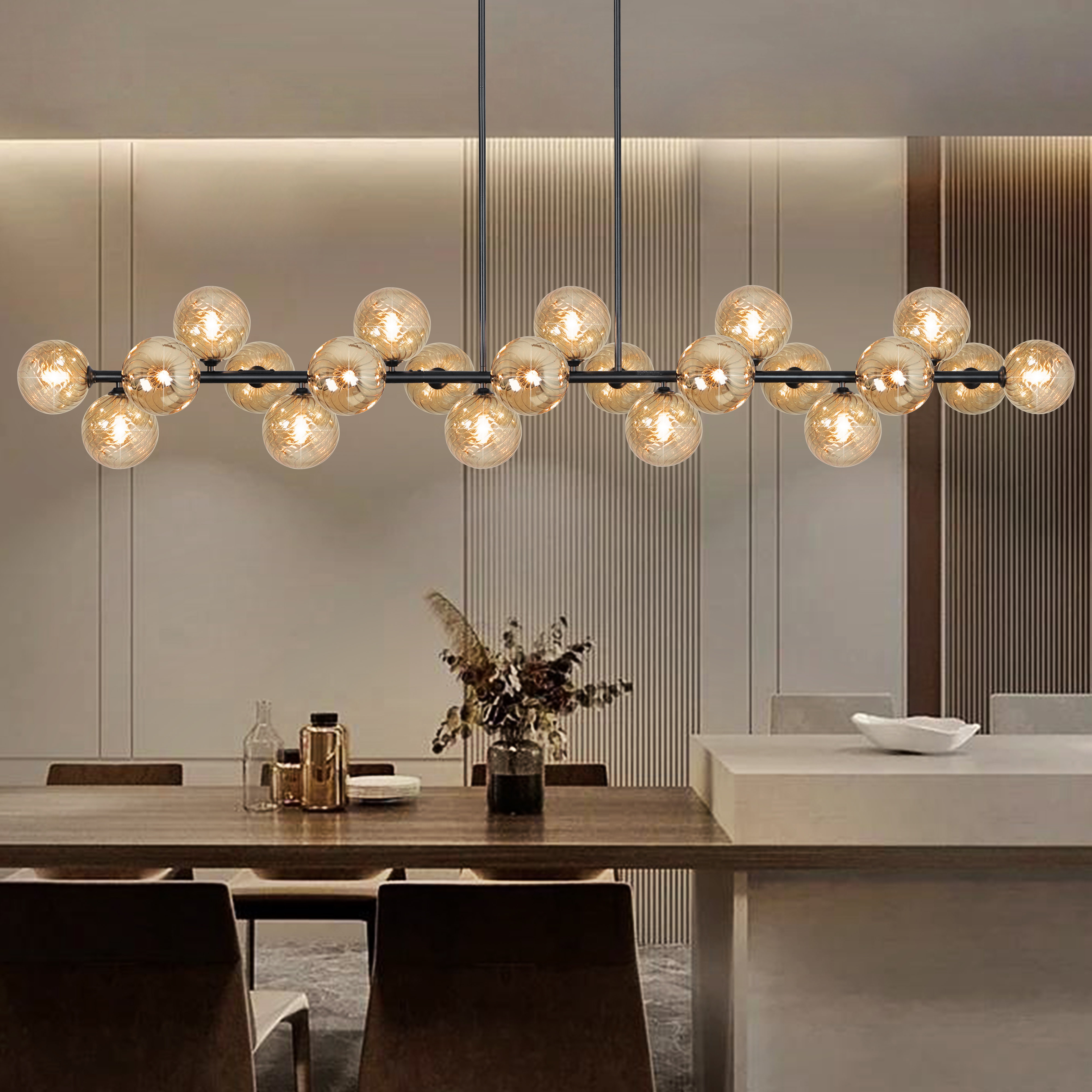 【Novelbright】Chandelier Ivy Bronx 22 - Lights Sputnik Chandelier Modern Linear Chandelier